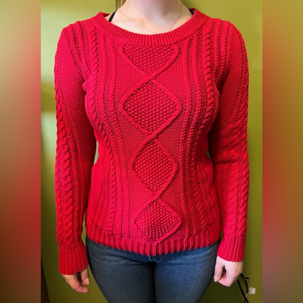 Old Navy red knitted sweater